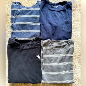Lot of 4 Abercrombie, J crew and Jumping Bean long sleeve shirts size 7/8
